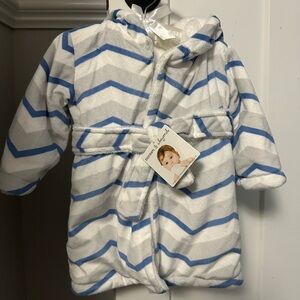 🩵Robe chevron white gray blue 12 Months🩵